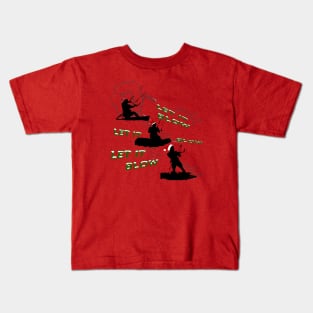 Festive Christmas Seasonal Holiday Kitesurfing 7 Kids T-Shirt